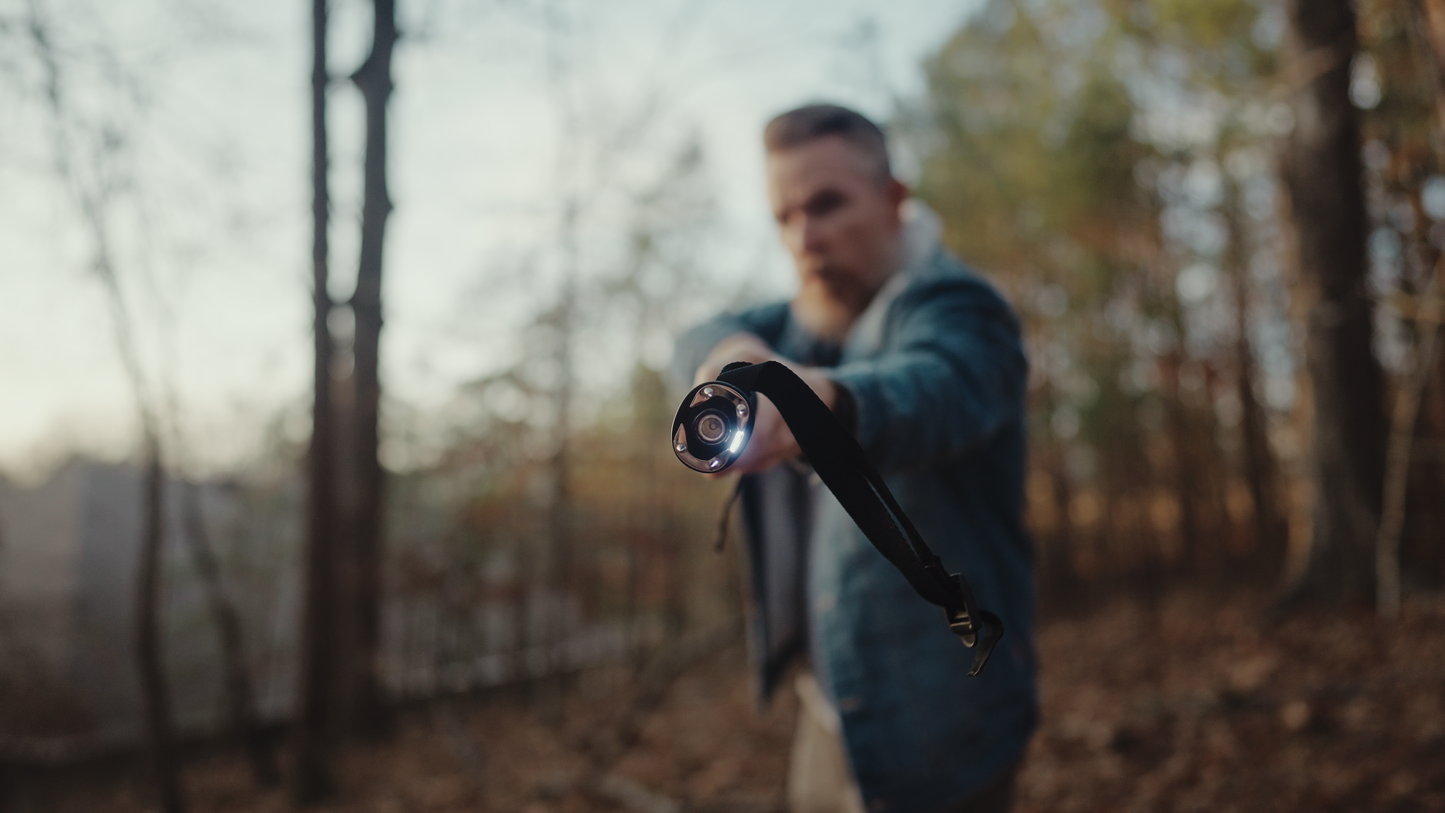 ZAP Hike 'n Strike 18-in-1 Tactical Walking Stick with Detachable Stun Device Flashlight & Integrated Survival Kit | Feel Safe & Prepared Hiking Outdoors (Lightweight 1.9 lbs, Collapsible 5-Tubes)