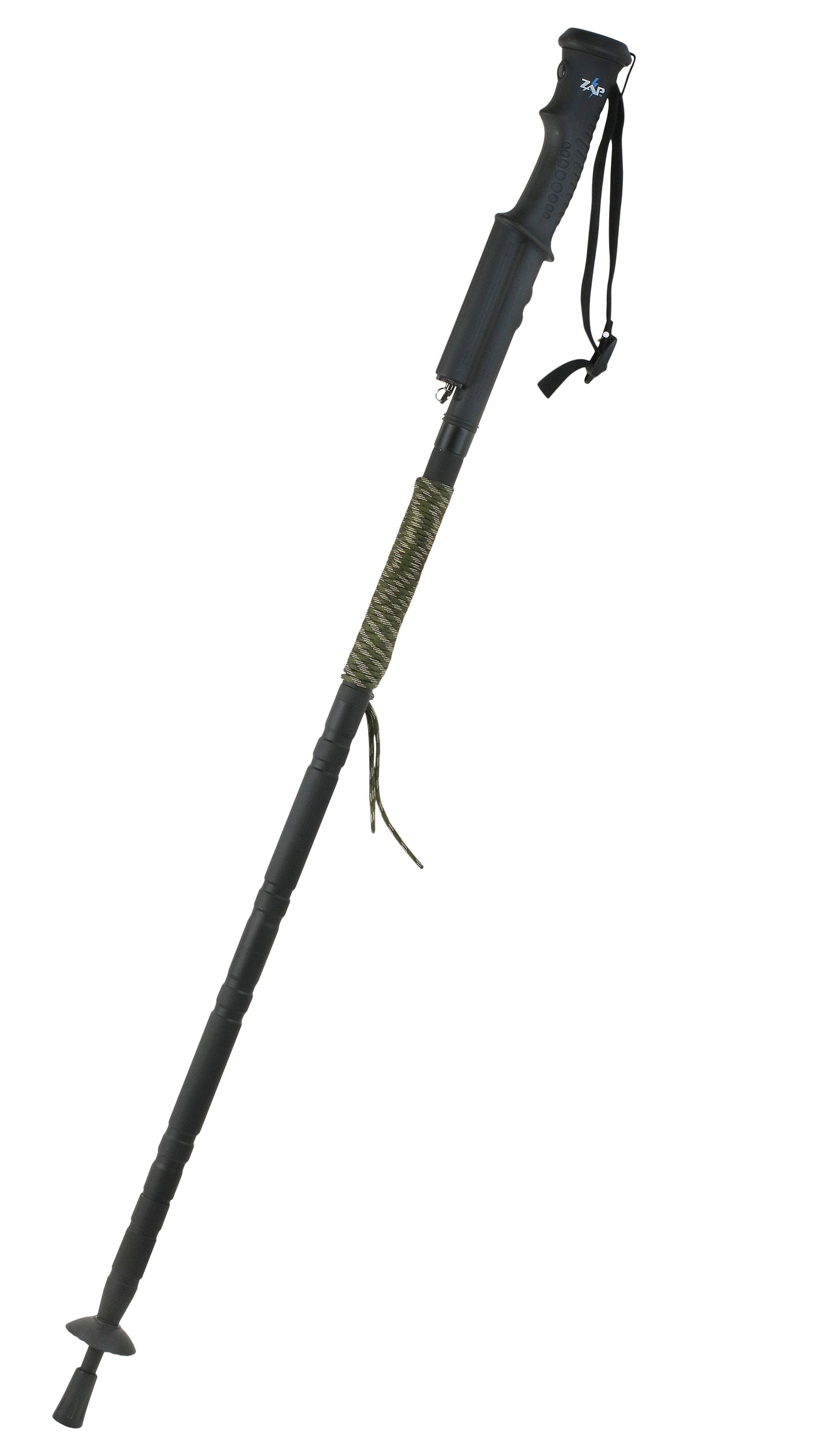 ZAP Hike 'n Strike 18-in-1 Tactical Walking Stick with Detachable Stun Device Flashlight & Integrated Survival Kit | Feel Safe & Prepared Hiking Outdoors (Lightweight 1.9 lbs, Collapsible 5-Tubes)