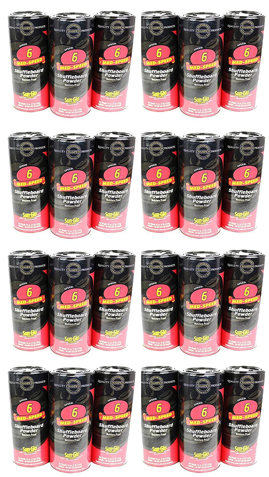 Case of Sun-Glo #6 Medium Speed Shuffleboard Powder Wax (24 units)